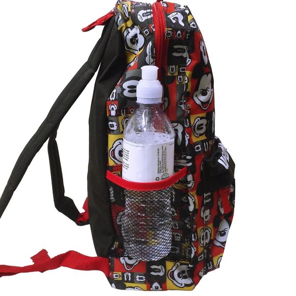 Walt Disney World Mickey Mouse Graphic Backpack Tote Utility Bag Zip Pockets - Picture 5 of 10